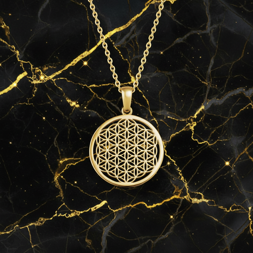 Flower of Life Necklace - Enhanced Marble