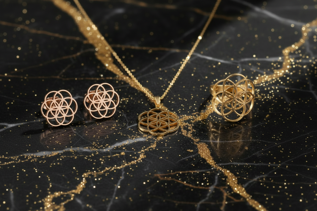 Sacred Geometry Jewelry Set - Improved Composition