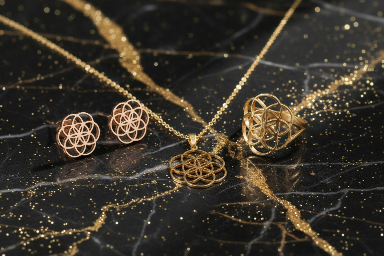 Sacred Geometry Jewelry Set
