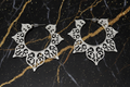 Silver Ornate Hoop Earrings - Clean