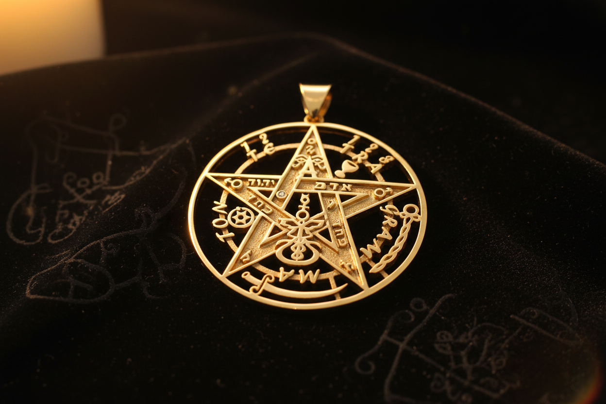 Tetragrammaton Star pendant in sacred setting